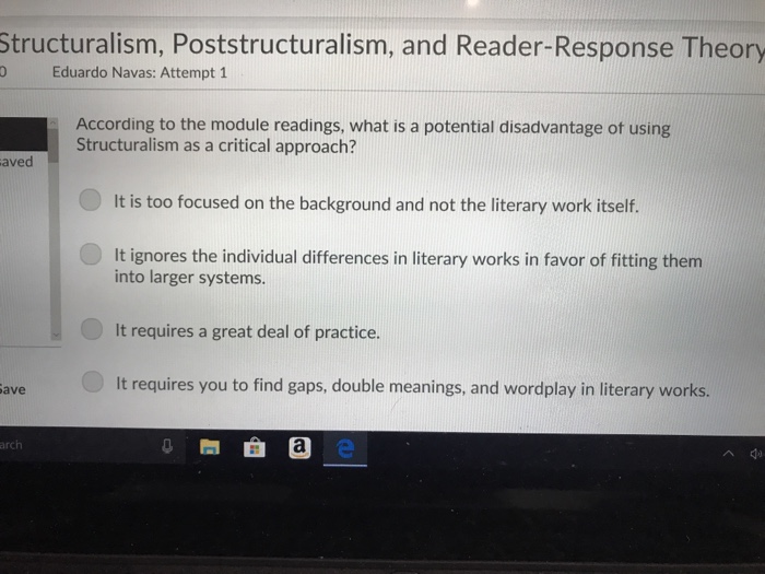 Structuralism, Poststructuralism, and ReaderResponse