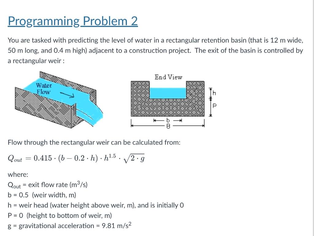 Solved You are tasked with predicting the level of water in | Chegg.com