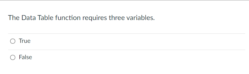 true false table 3 variables