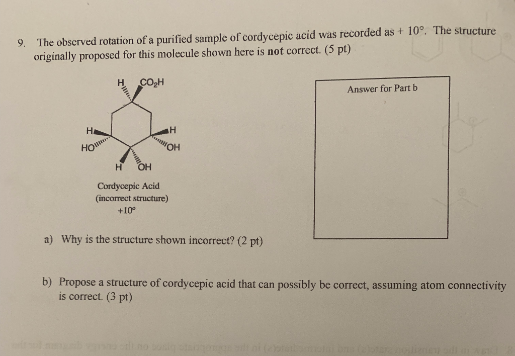 Solved 9. The observed rotation of a purified sample of | Chegg.com