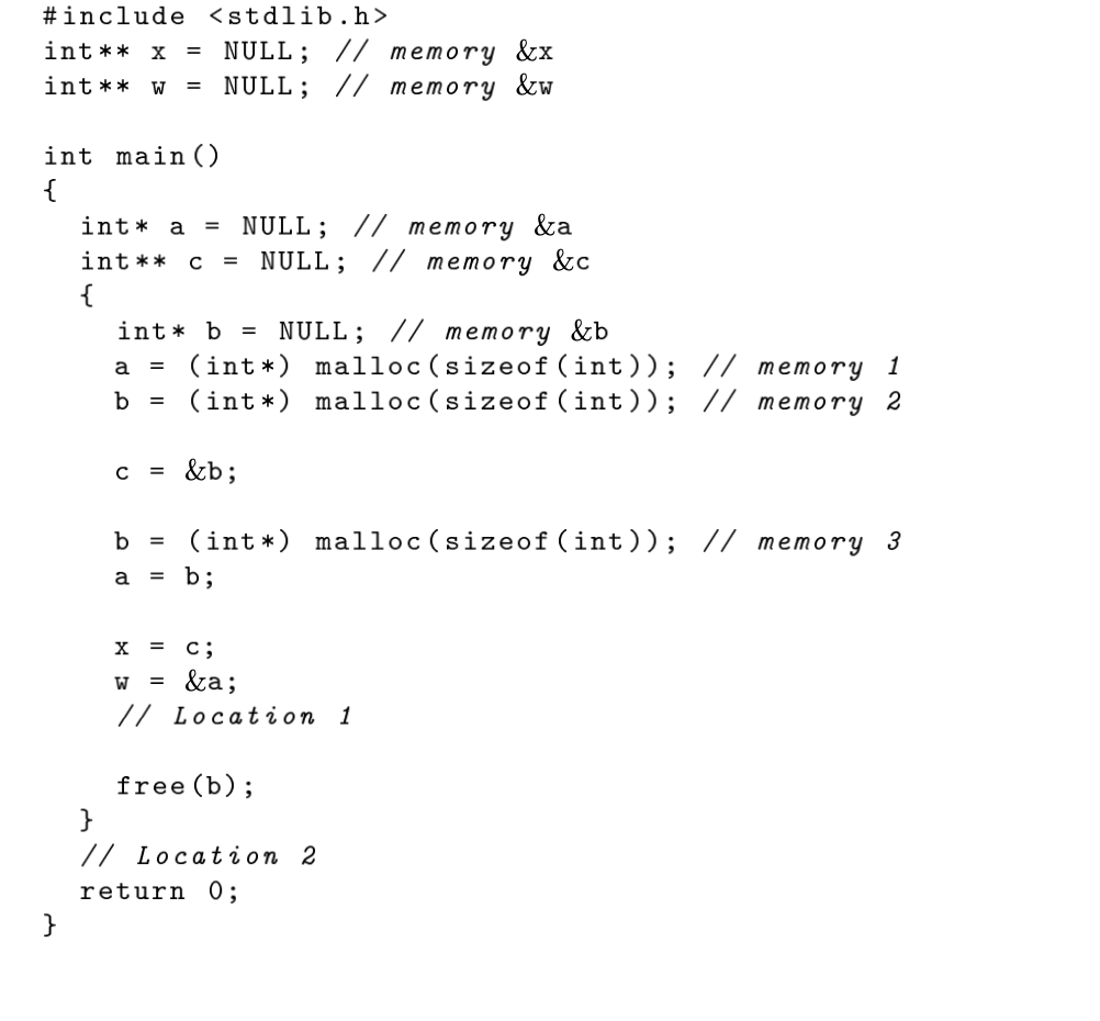 Consider the following code in C syntax and assume | Chegg.com