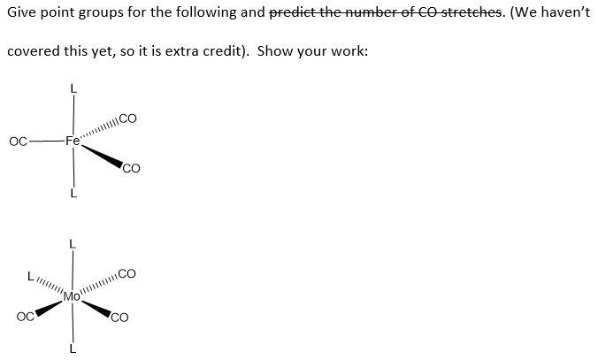 Solved Give point groups for the following and predict the | Chegg.com