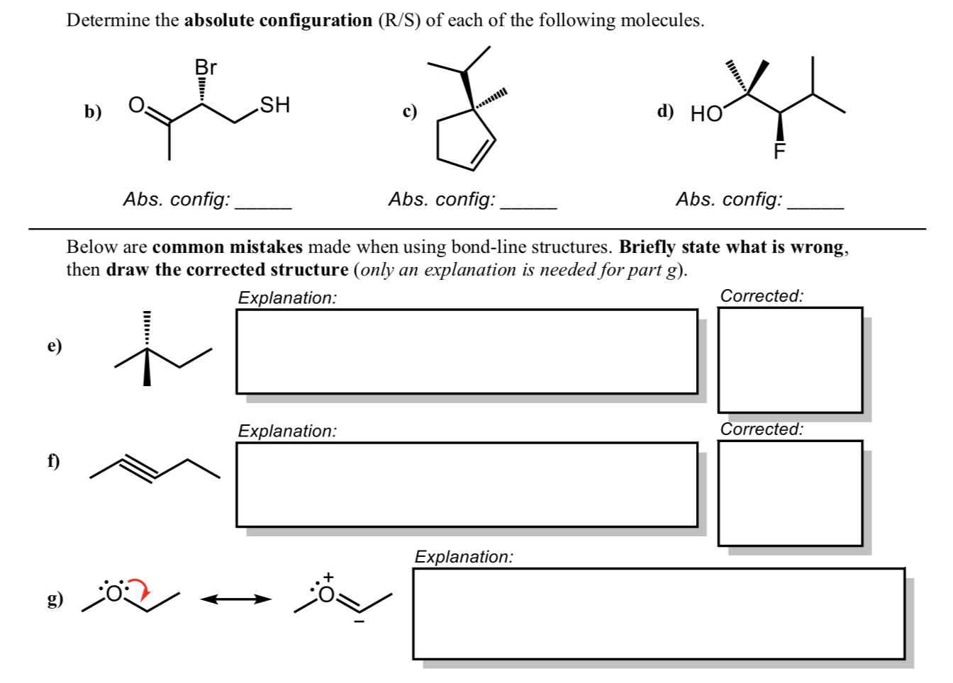 Solved Determine the absolute configuration (R/S) of each of | Chegg.com