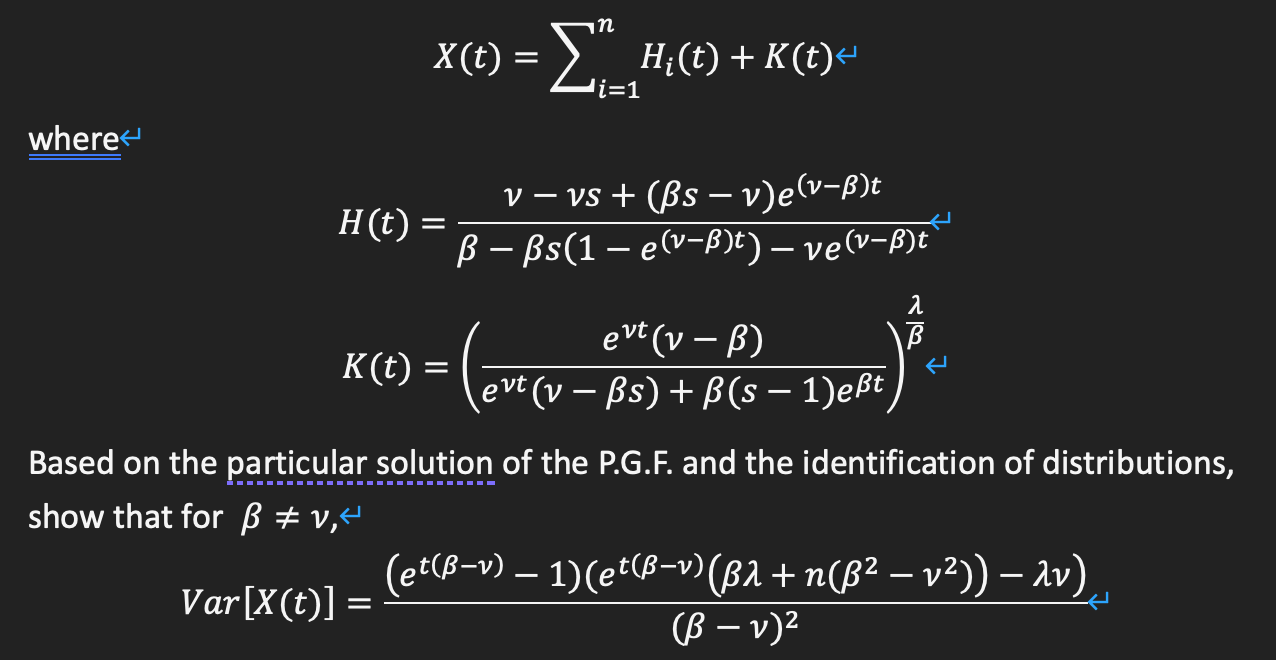 Solved X(t)=∑i=1nHi(t)+K(t) where | Chegg.com