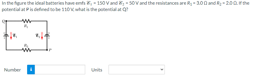 Solved In The Figure The Ideal Batteries Have Emfs E1=150 V | Chegg.com