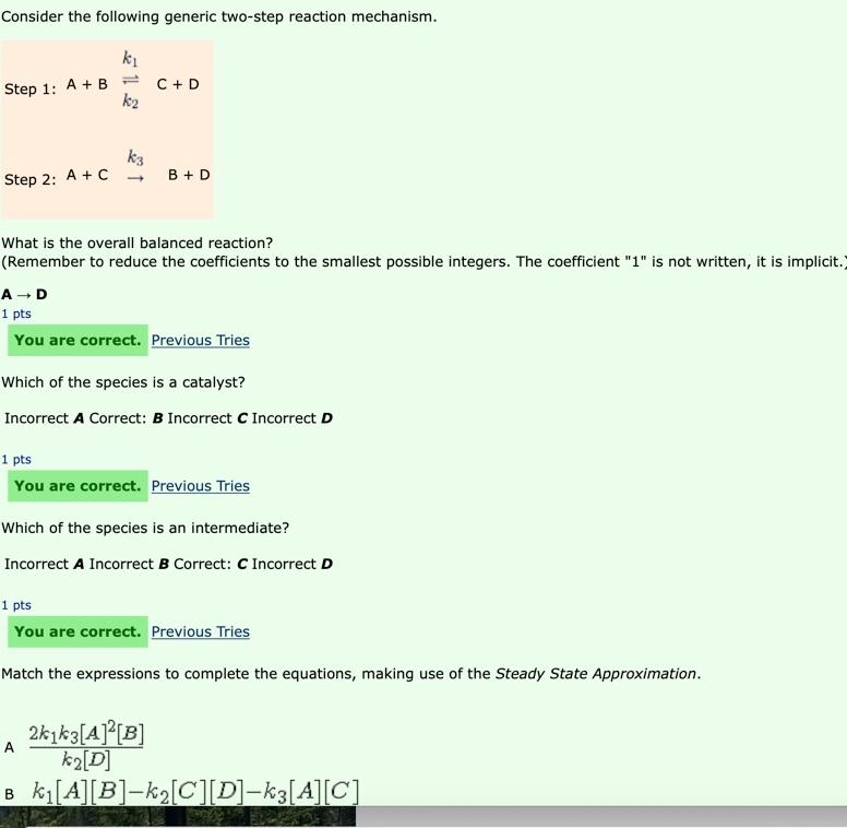 Solved Consider the following generic two-step reaction | Chegg.com