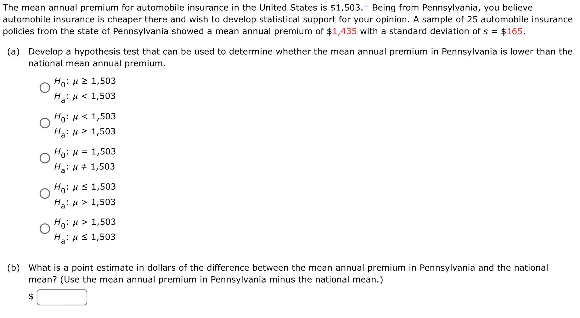 solved-the-mean-annual-premium-for-automobile-insurance-in-chegg