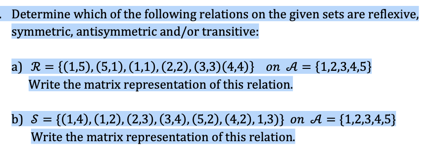 Solved discrete math Determine which of the following | Chegg.com