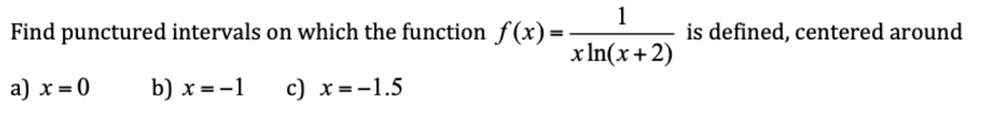 Solved Find punctured intervals on which the function | Chegg.com