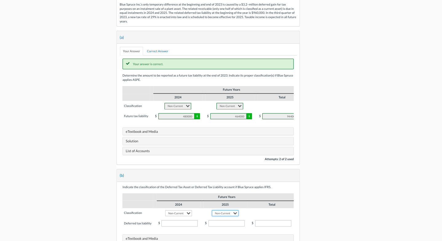 Solved Blue Spruce Inc S Only Temporary Difference At The Chegg Com   Phpc9FX8J