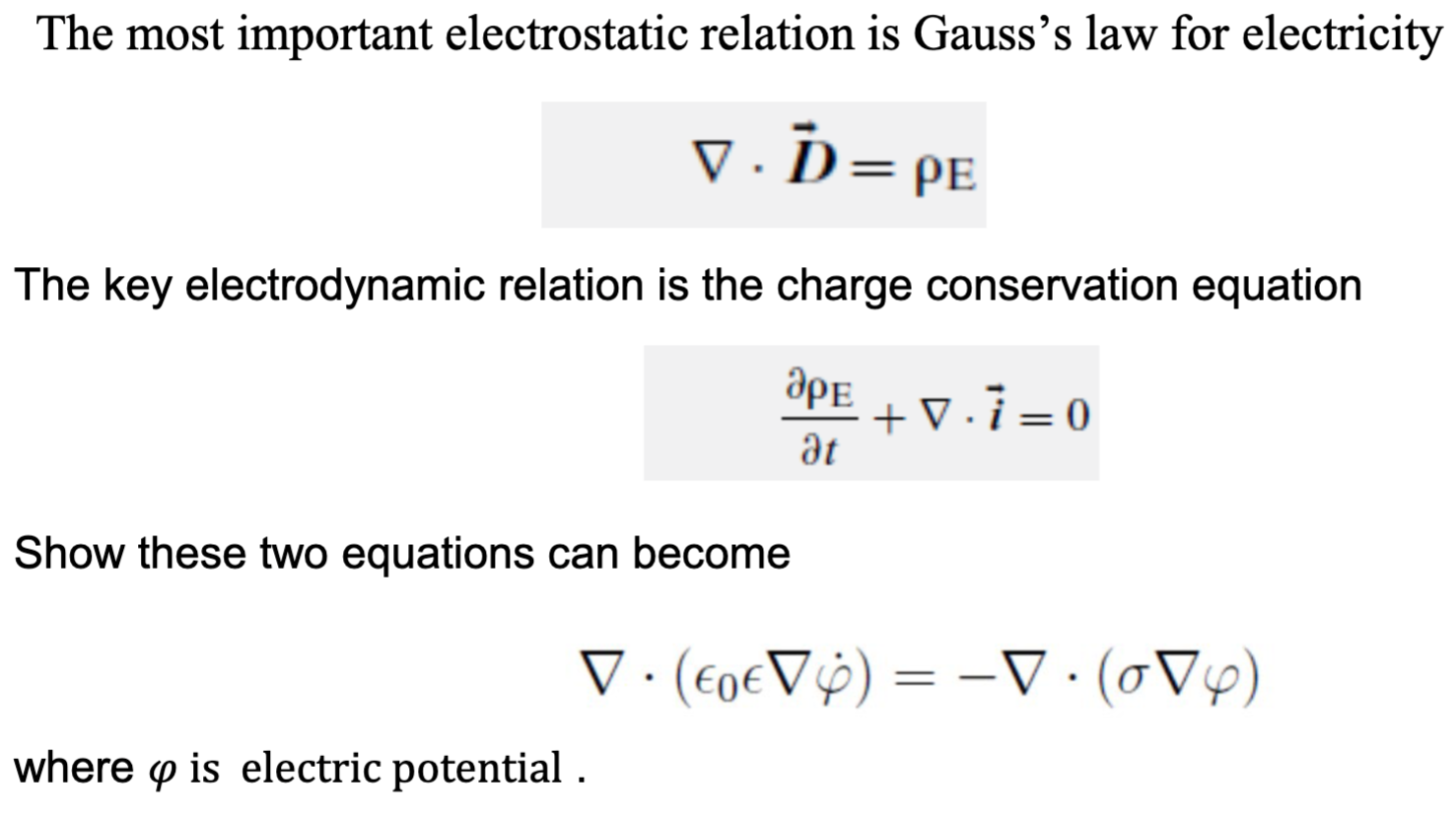Solved The most important electrostatic relation is Gauss’s | Chegg.com