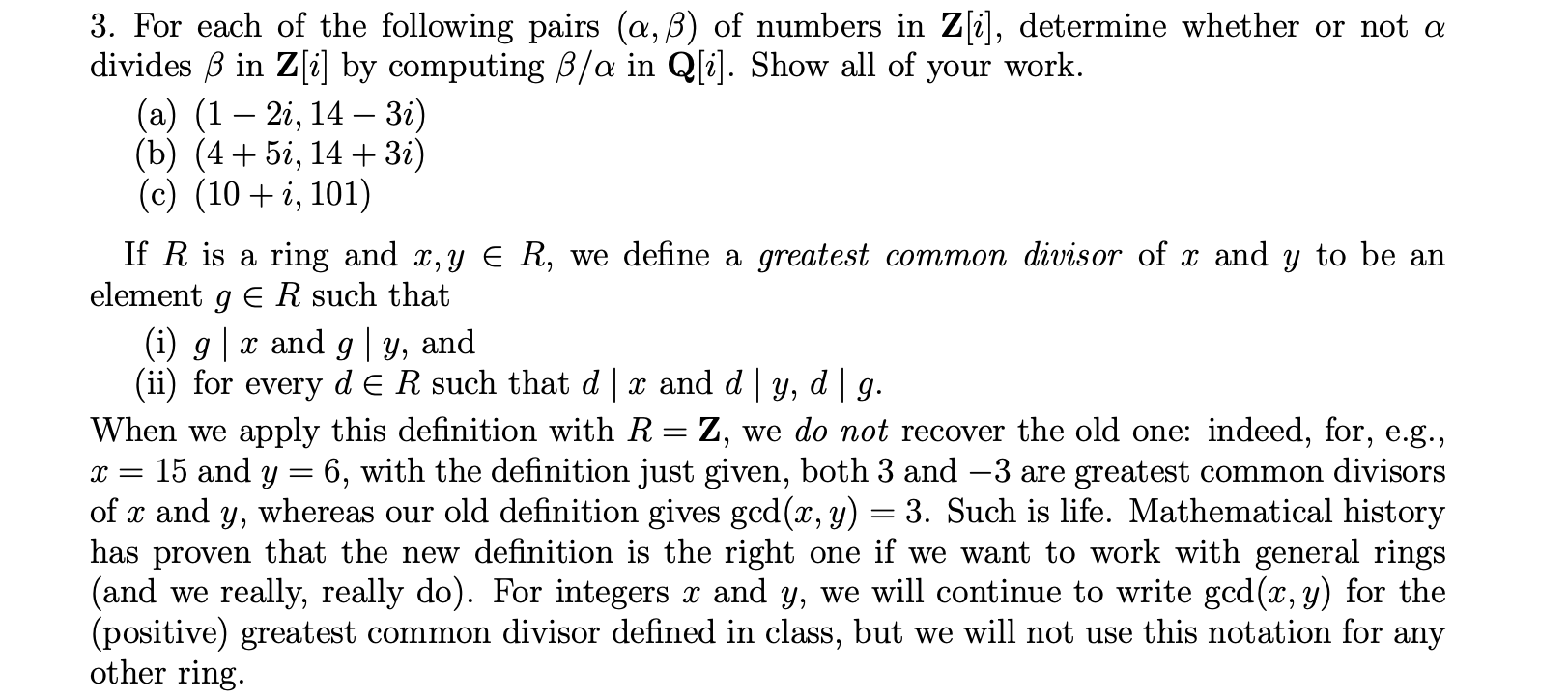 Solved 2 3. For Each Of The Following Pairs (a,b) Of Numbers | Chegg.com