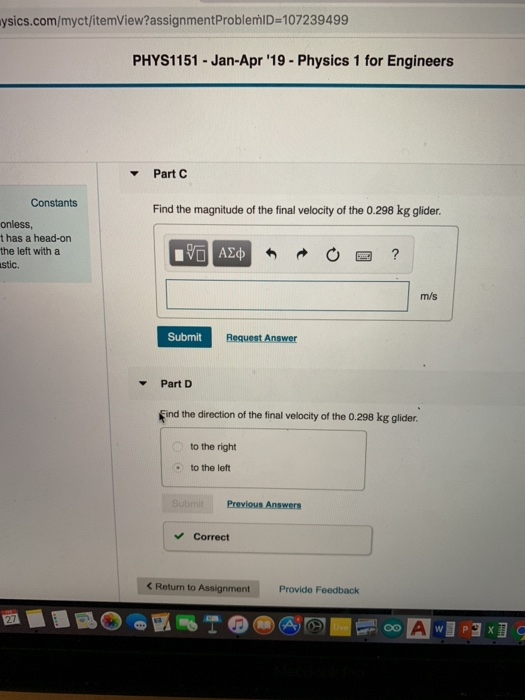 Solved PH991151-Jan-Apr '19- Physics 1 for Engineers KA-07 | Chegg.com