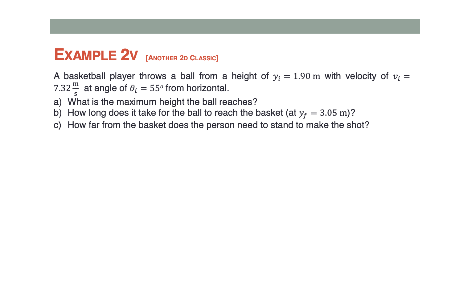 Solved A basketball player throws a ball from a height of