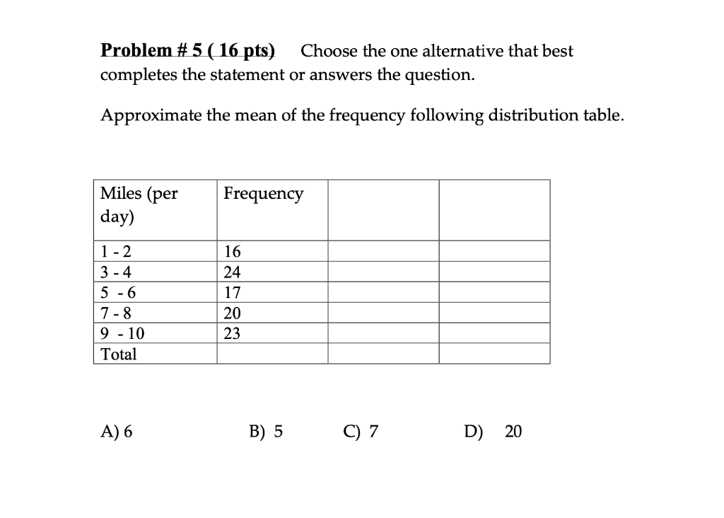 Solved Choose The One Alternative That Best Completes The | Chegg.com