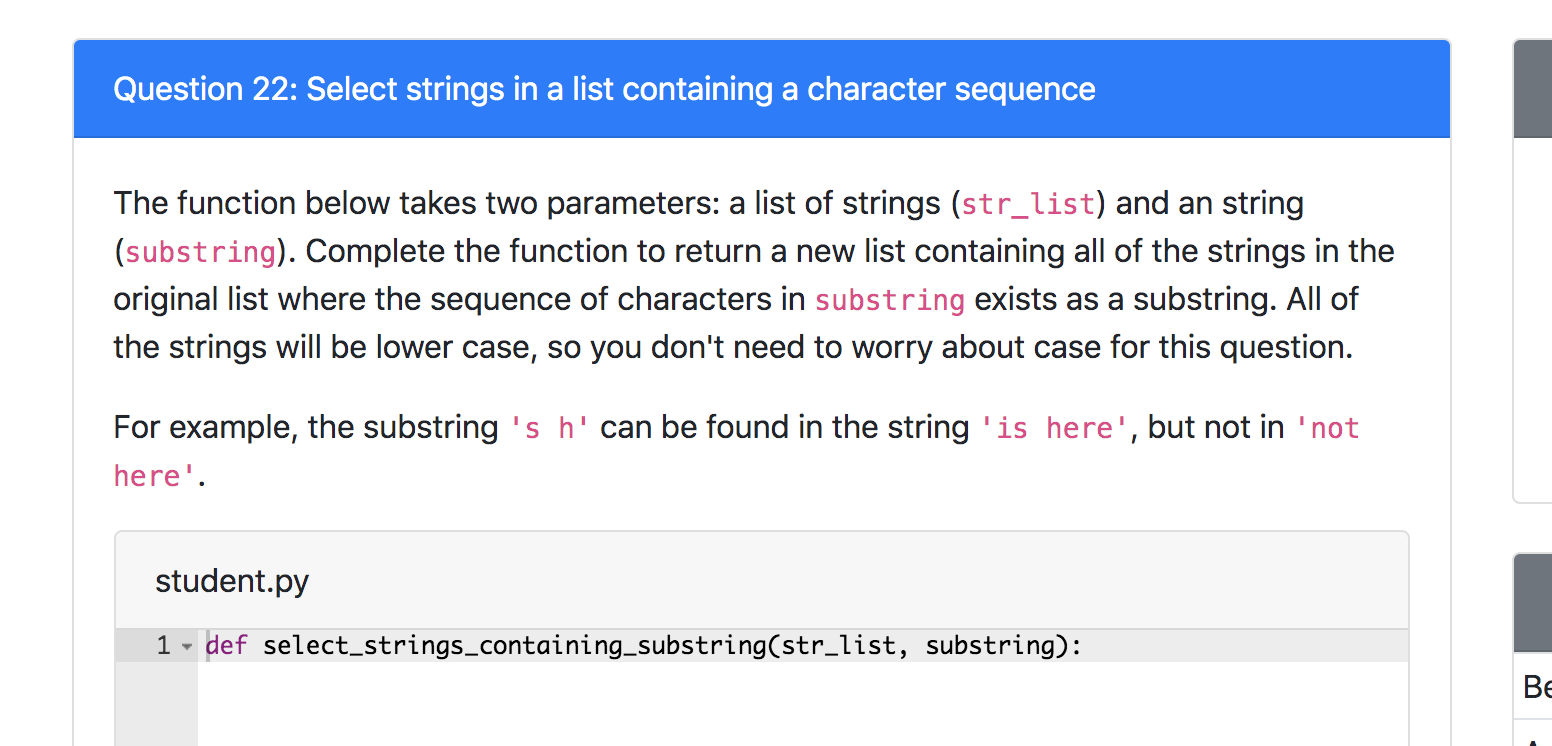 Solved Question 22 Select Strings In A List Containing A...