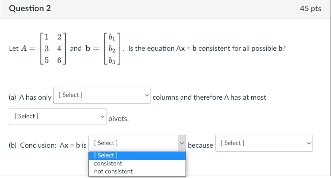 Solved Let A=⎣⎡135246⎦⎤ And B=⎣⎡b1b2b3⎦⎤. Is The Equation | Chegg.com