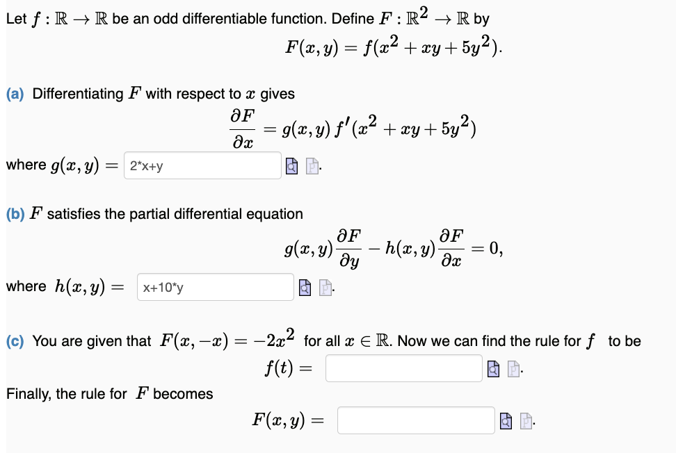 Solved Let a∈R. Let f,g be two functions defined on R. Which