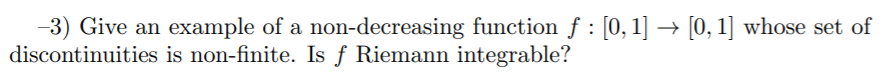Solved 3) Give an example of a non-decreasing function f : | Chegg.com