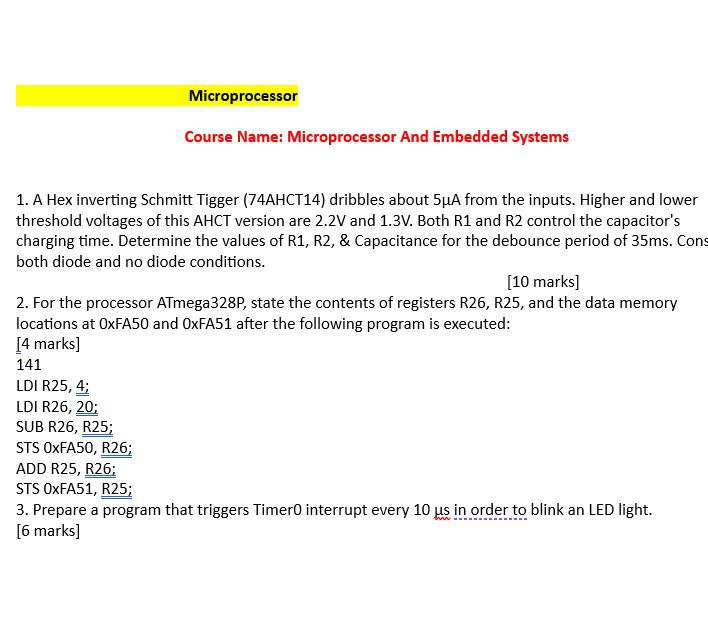 Solved 1. A Hex inverting Schmitt Tigger (74AHCT14) dribbles | Chegg.com
