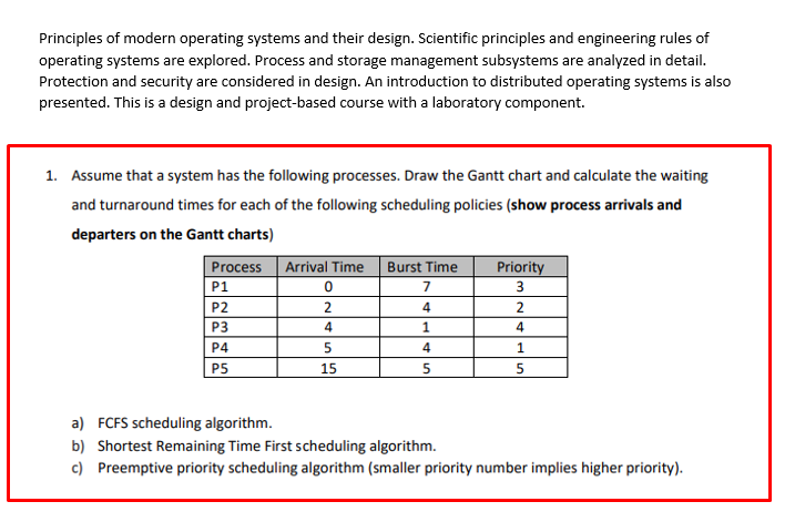 Solved Principles of modern operating systems and their | Chegg.com