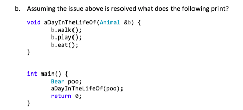 Solved Consider the following three classes; Legs, Animal | Chegg.com