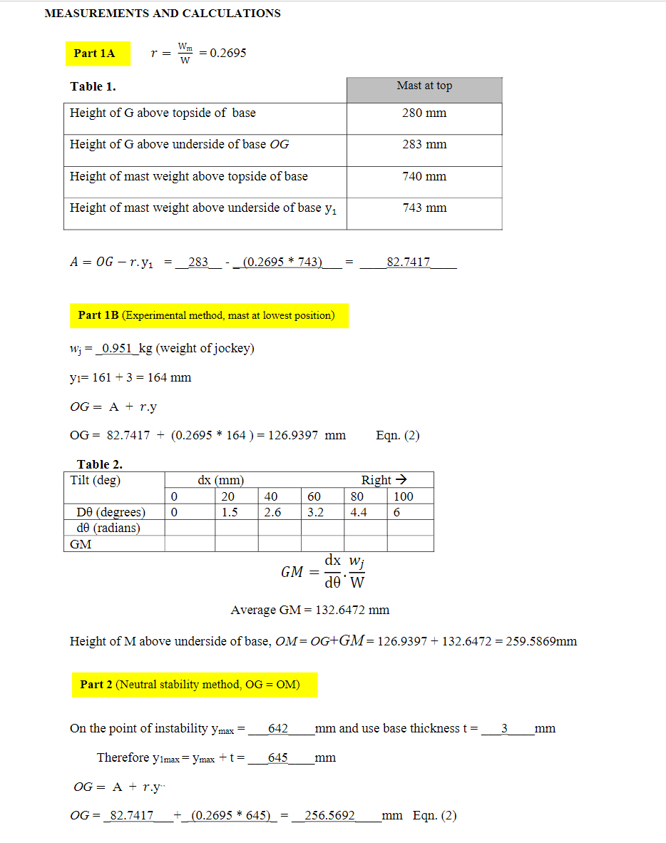 see the following values in your calculations: 1)Use | Chegg.com