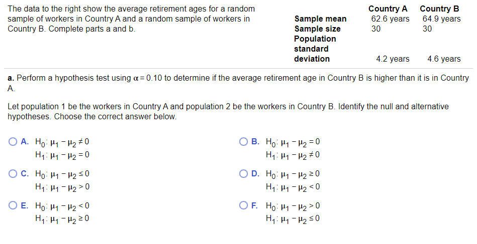 Solved The Data To The Right Show The Average Retirement | Chegg.com