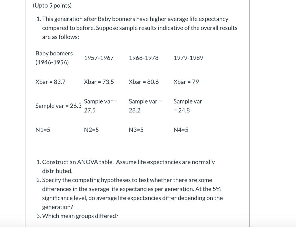 Solved Upto 5 Points 1 This Generation After Baby Boomers Chegg Com