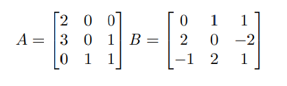 Solved Use the following matrices: (a) Verify (AB) T = BT | Chegg.com