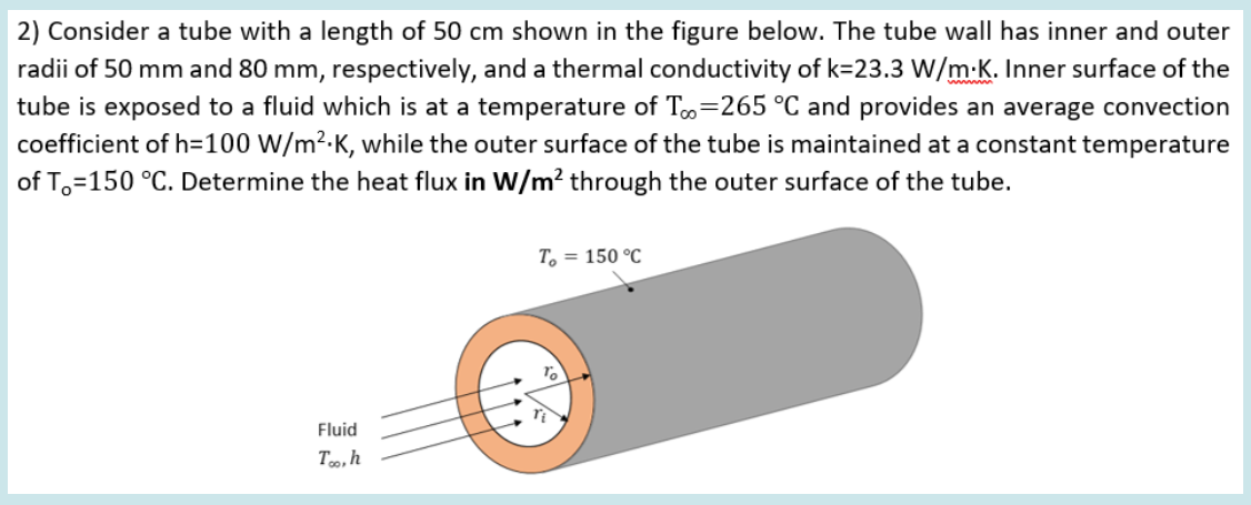 Solved 2) Consider a tube with a length of 50 cm shown in | Chegg.com