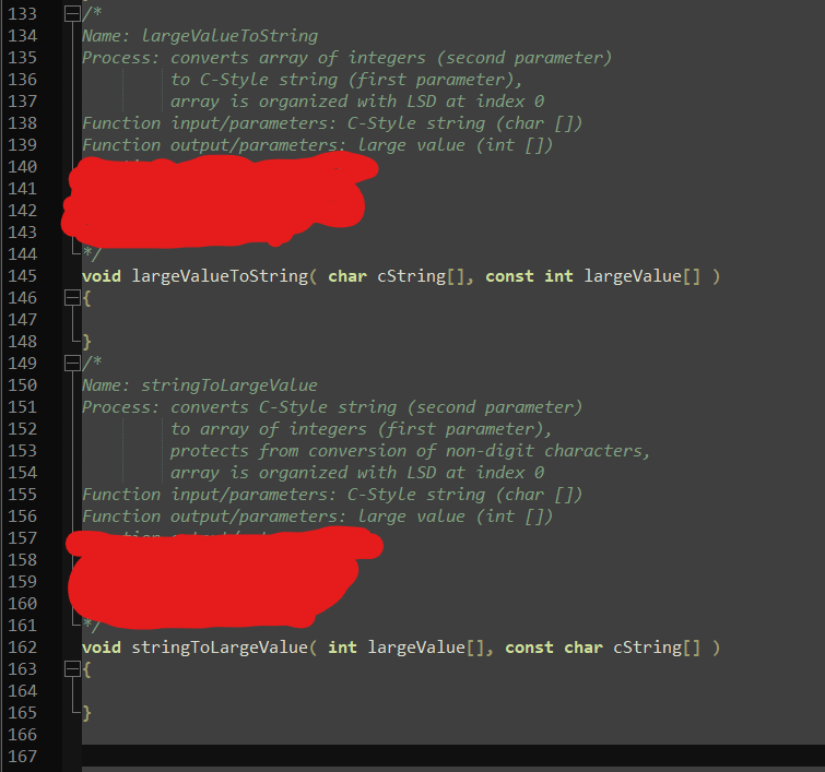 Solved Please write these two functions according to the | Chegg.com
