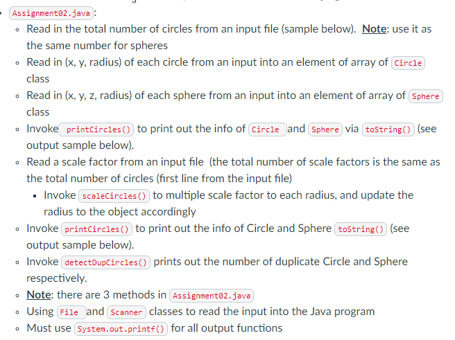 Solved Write a Java project, Assignment02, including three | Chegg.com