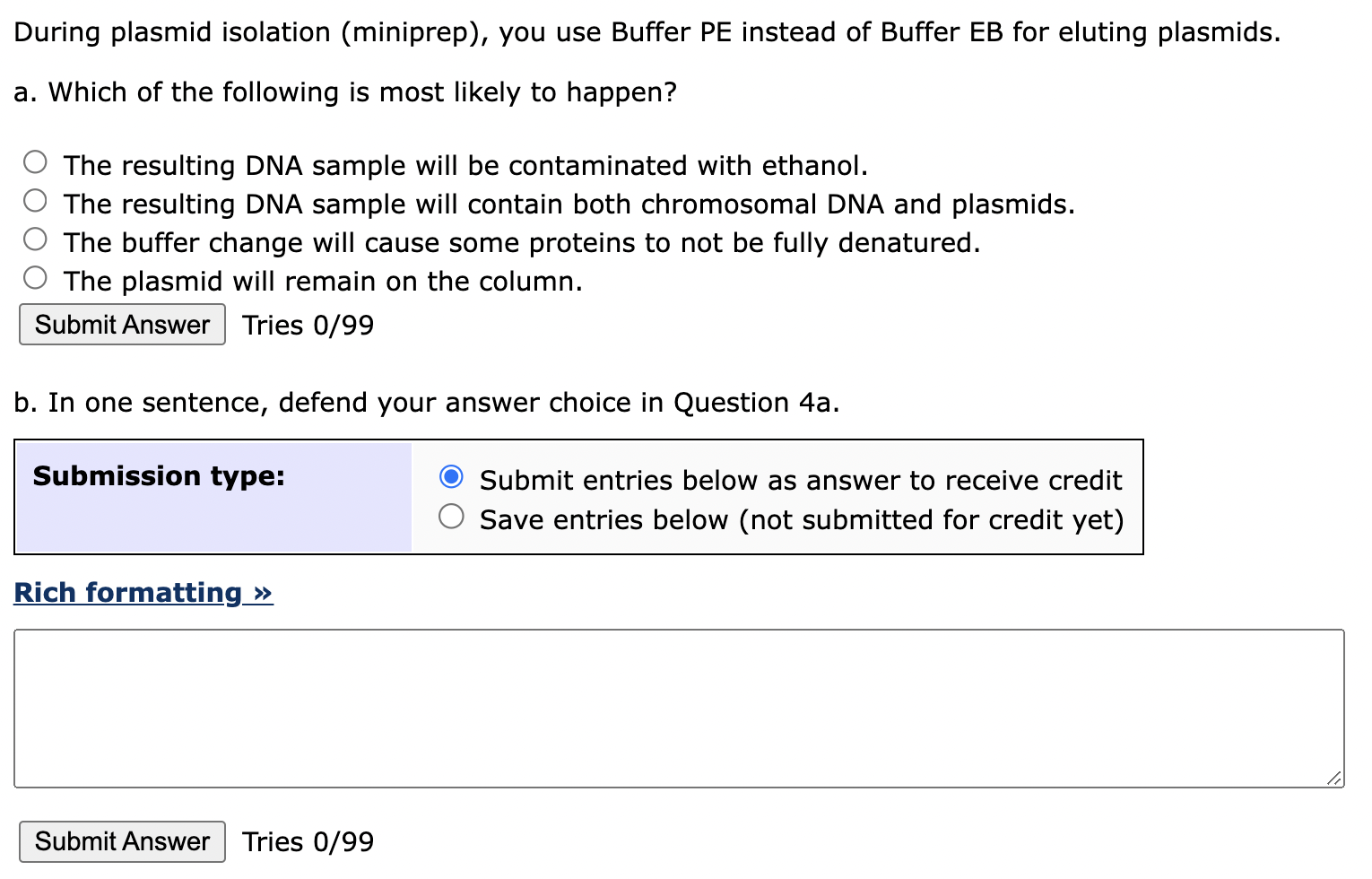 Solved a. Which of the following is most likely to happen? | Chegg.com