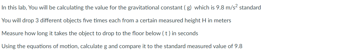 Solved In this lab, You will be calculating the value for | Chegg.com