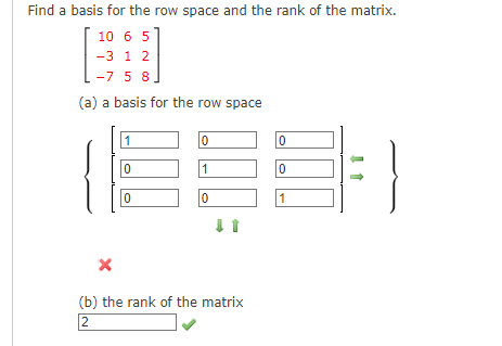 Solved Find a basis for the row space and the rank of the | Chegg.com