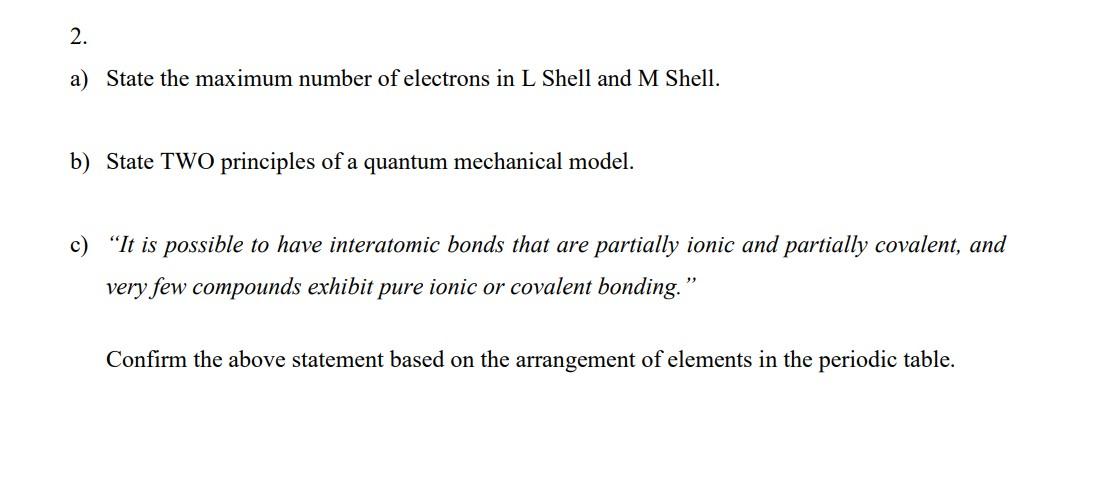 what is the maximum number of electrons permitted in the m shell