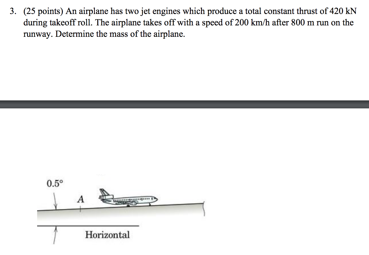 Solved An airplane has two jet engines which produce a total | Chegg.com