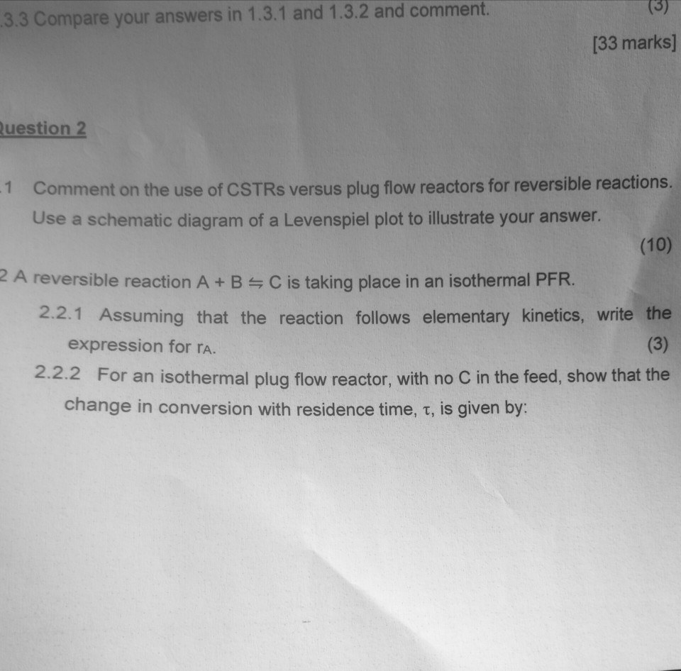 Solved 3.3 Compare your answers in 1.3.1 and 1.3.2 and | Chegg.com
