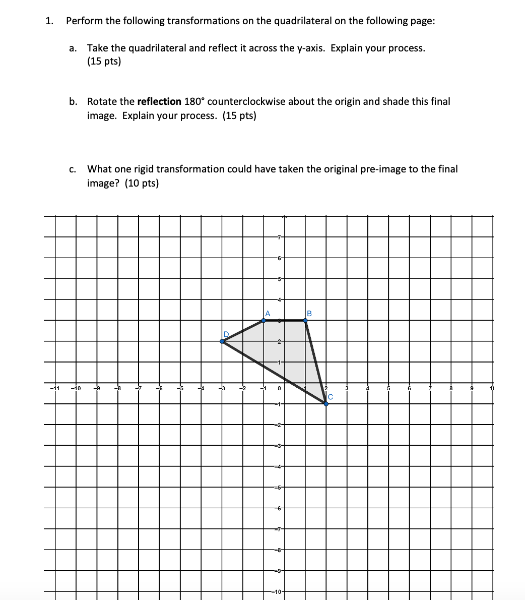 Solved 1. Perform the following transformations on the | Chegg.com