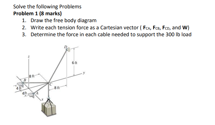 Solved Solve The Following Problems Problem 1 (8 Marks) 1. | Chegg.com