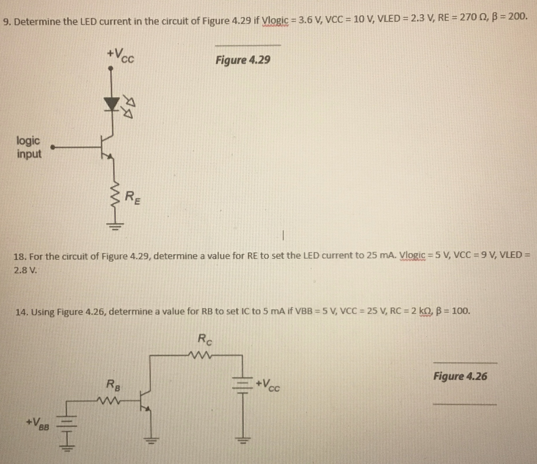 Solved Determine the LED current in ﻿the circuit of ﻿Figure | Chegg.com