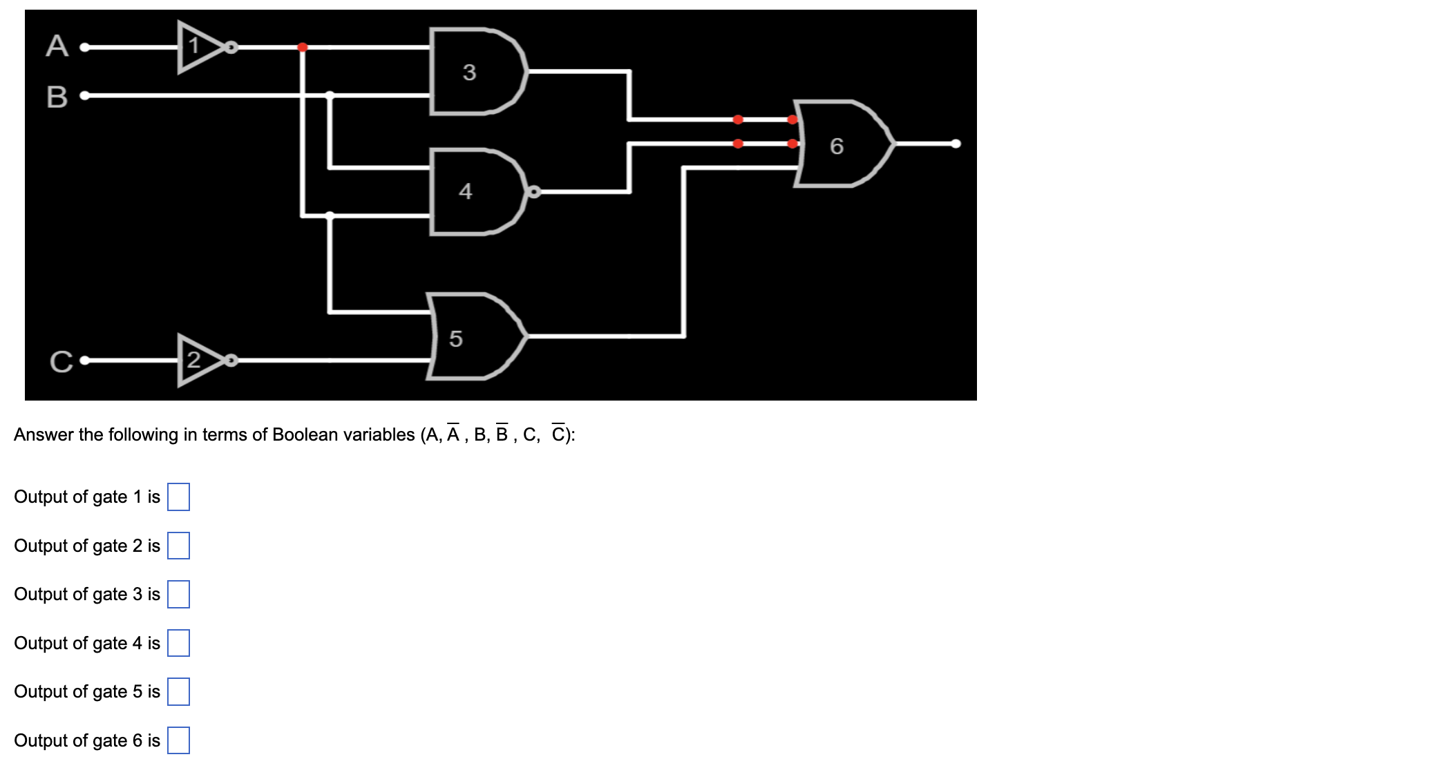 Solved Answer the following in terms of Boolean variables | Chegg.com