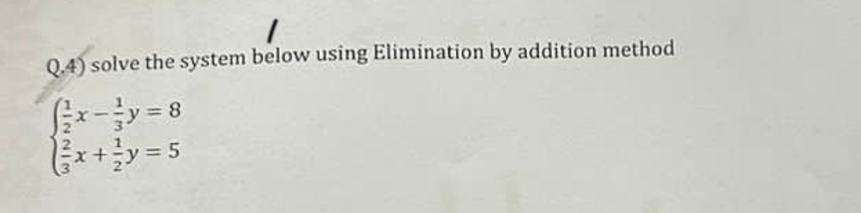 Solved Q 4 ï Solve The System Below Using Elimination By Chegg Solved Q 4 ï Solve The System Below Using Elimination By Chegg