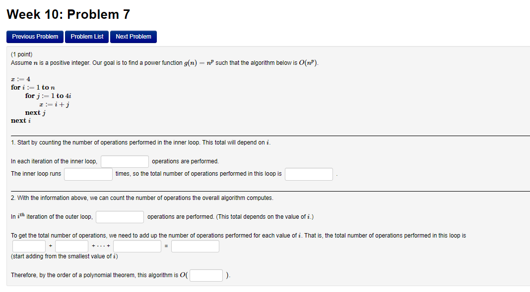 Solved (1 point) Assume n is a positive integer. Our goal is | Chegg.com