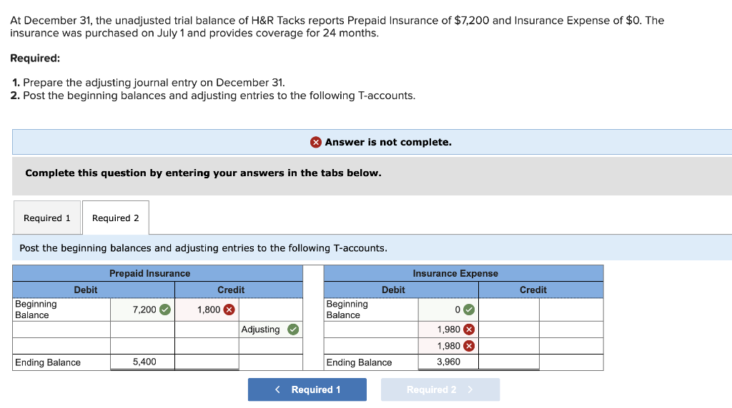 Solved At December 31, the unadjusted trial balance of H&amp;R 