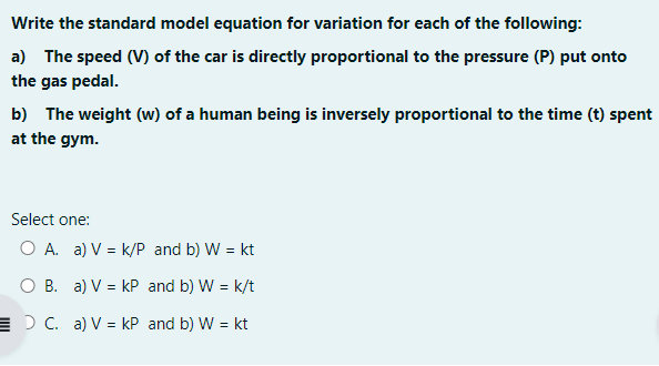 Solved Write the standard model equation for variation for | Chegg.com