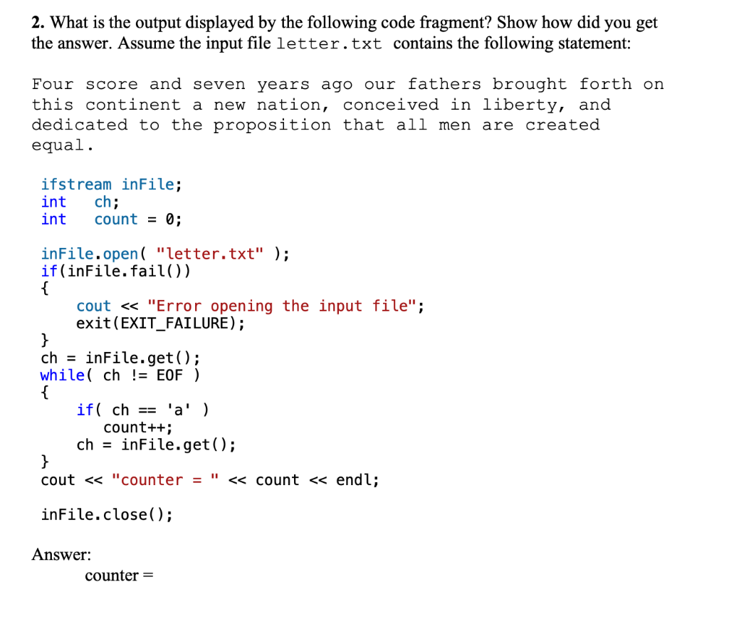 Solved 2. What is the output displayed by the following code | Chegg.com