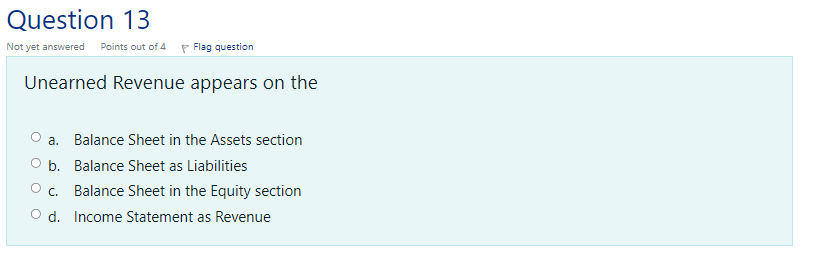 is revenue not included in a balance sheet