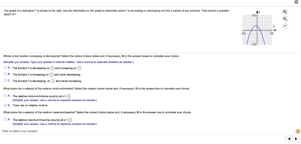 Solved determine where is increasing decreasing and the | Chegg.com